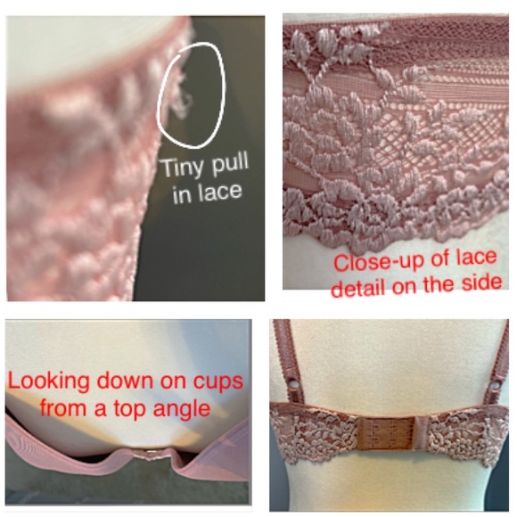 NWT WACOAL Embrace Lace Underwire T-Shirt Bra with foam cups 34B MAUVE purple - Picture 11 of 13